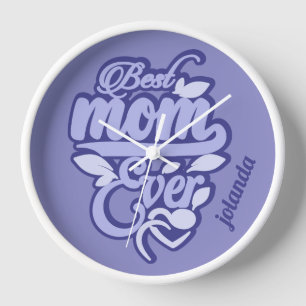 Custom Name "Best Mum Ever" Clock