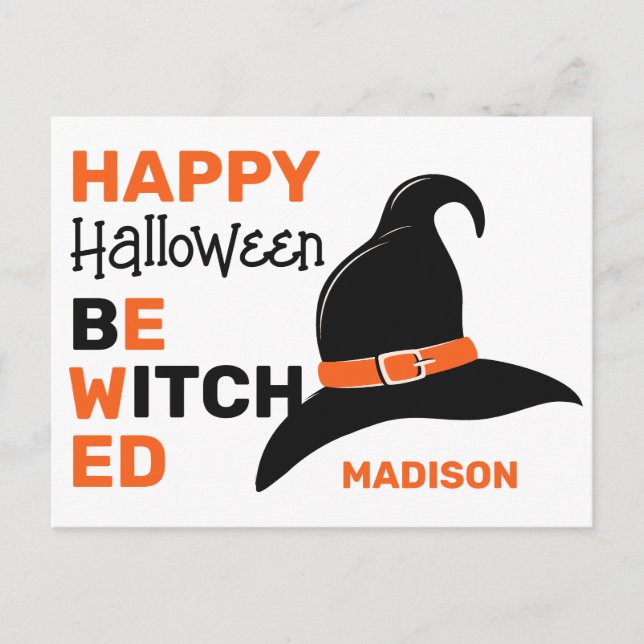 Custom Name Bewitched Postcard (Front)