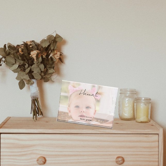 Custom Name Biblical Meaning Child Photo Block (Creator Uploaded)