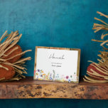 Custom Name Biblical Meaning Wildflowers Plaque<br><div class="desc">Name Biblical meaning plaque.  Wildflowers & wood image.</div>