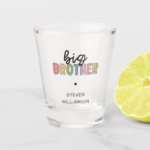Custom Name Big Brother Cute Personalized Shot Glass