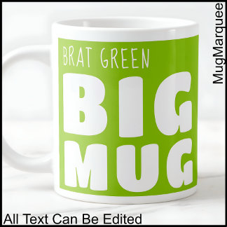 Custom Name Big Mug Brat Green C24 Funny Novelty  
