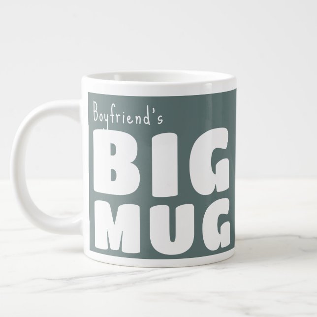 Custom Name Big Mug Gray C13 Funny Novelty   (Left)