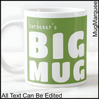 Custom Name Big Mug Green C111 Funny Novelty  
