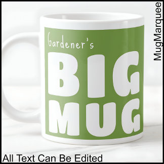 Custom Name Big Mug Green C111 Funny Novelty  