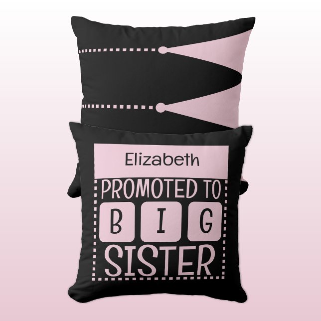 Custom name big sister pink cushion (Creator Uploaded)