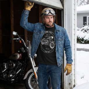 Custom Name Biker Dad Long Sleeve Gift T-Shirt