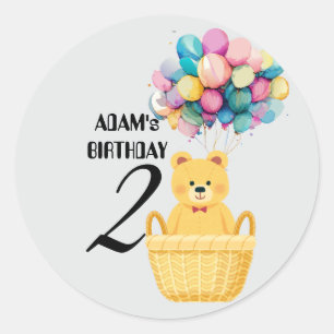custom name birthday  classic round sticker