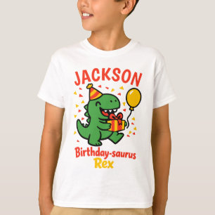 Custom Name Birthday Dinosaur Party  T-Shirt