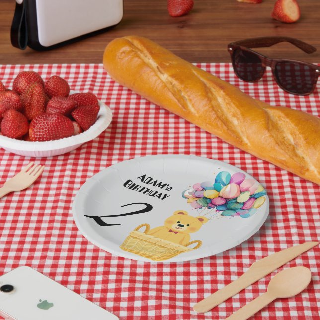 custom name birthday  paper plate (Picnic)