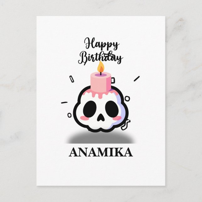 Custom Name Birthday Postcard (Front)