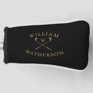 Custom Name Black And Gold Golf Clubs Golf Head Cover