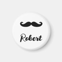 Custom name black handlebar moustache