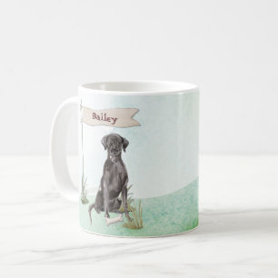 Custom Name Black Lab Pet Dog Coffee Mug