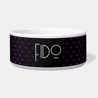 CUSTOM NAME - Black & Pink Retro Halftone Pattern