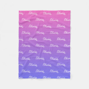 Custom Name Blanket Baby Girls Personalised Gift