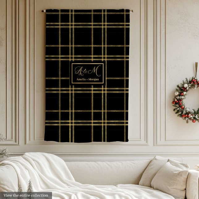 Custom Name Blanket Luxe Black Gold Anniversary (Custom Name Blanket Luxe Black Gold Anniversary)