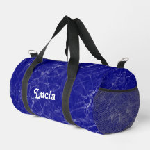 Custom name blue marble pattern
