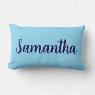 Custom Name blue  – Personalised  Lumbar Cushion