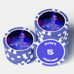 Custom Name Blue Sapphire  Poker Chips