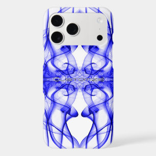 Custom Name Blue Smoke Symmetrical White