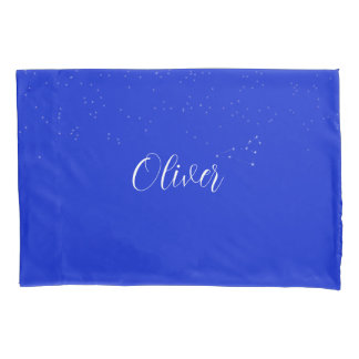 Custom name blue starsky Leo Zodiac starformation Pillowcase