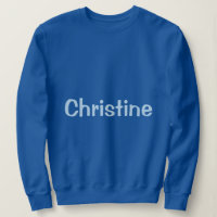 Custom Name Blue Women's Basic Sweatshirt