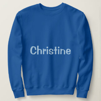 Custom Name Blue Women's Basic Sweatshirt