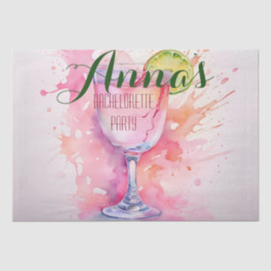 Custom Name Blush Pink Bachelorette Party Tissue Paper