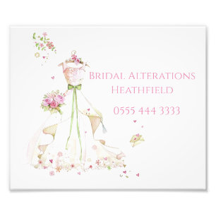 Custom Name Blushing Bride in Bloom Bride to Be Photo Print