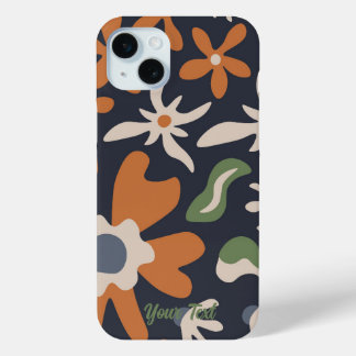 Custom Name Boho Floral iPhone 15 Mini Case