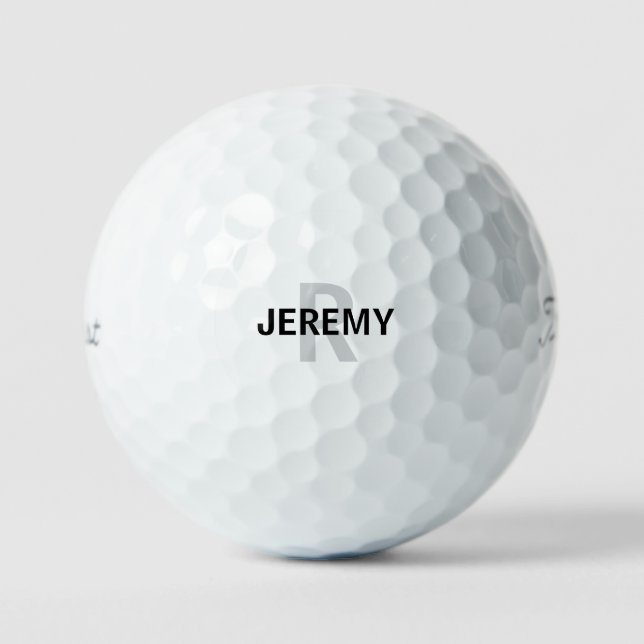 Custom Name Bold Font Monogram Golf Balls (Front)
