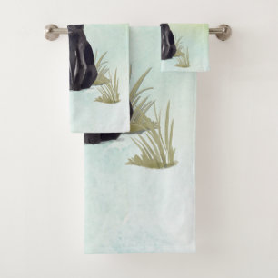 Custom Name Bombay Cat Pet Bath Towel Set