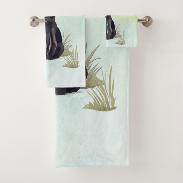 Custom Name Bombay Cat Pet Bath Towel Set (Insitu)