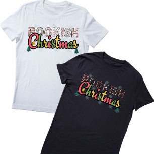 Custom Name Bookish Christmas Book Lover  T-Shirt