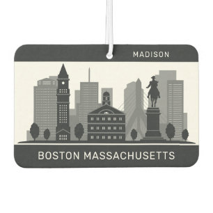 Custom Name Boston Massachusetts Car Air Freshener