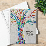 Custom Name Botanical Planner<br><div class="desc">This unique Planner is decorated with a brightly coloured mosaic tree. 
Use the Customise Further option to change the text size,  style,  or colour.
Because we create our artwork you won't find this exact image from other designers.
Original Mosaic © Michele Davies.</div>