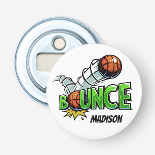 Custom name BOUNCE Basketball bottle opener