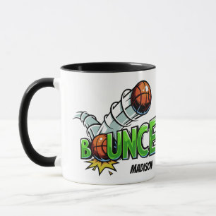 Custom name BOUNCE Basketball mugs