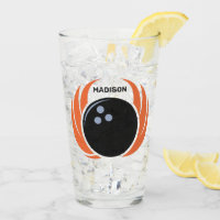 Custom Name Bowling Ball with Flame