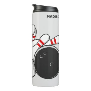 Custom Name Bowling Strike Thermal Tumbler