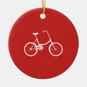 Custom Name Boys Bike Ceramic Tree Decoration