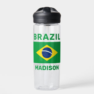Custom Name Brazil Water Bottle