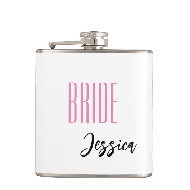 Custom Name Bride Flask (Front)
