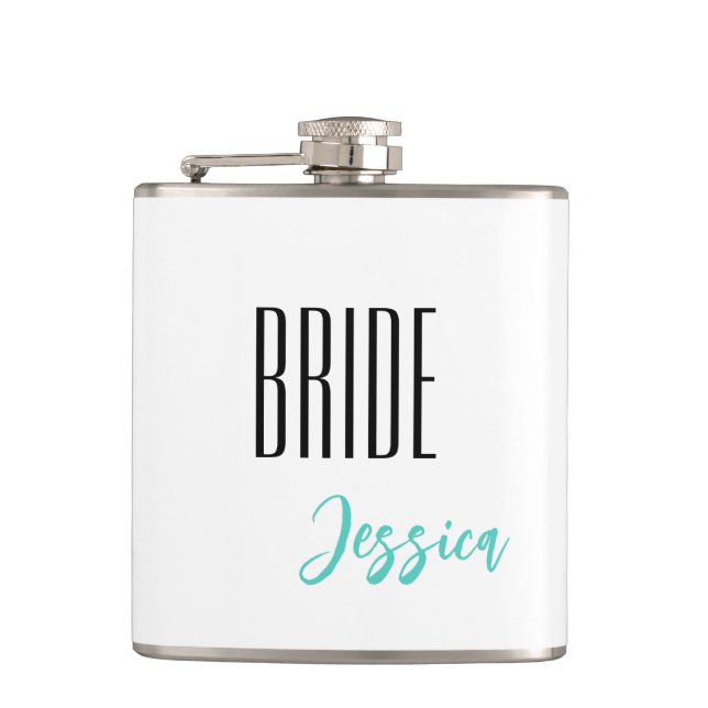 Custom Name Bride Flask (Front)