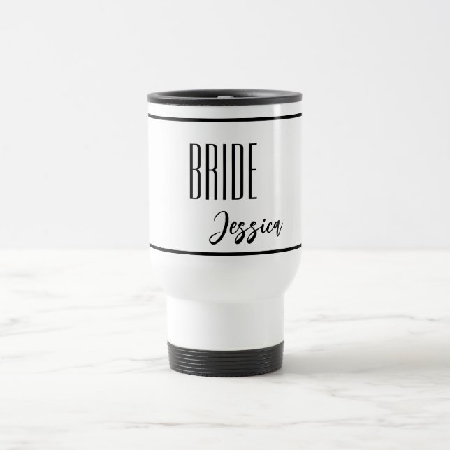 Custom Name Bride Travel Mug (Center)