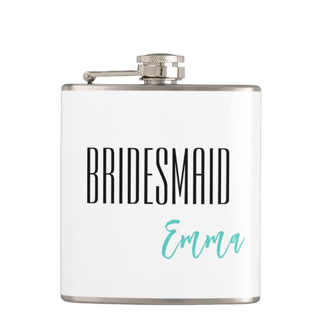 Custom Name Bridesmaid Flask (Front)