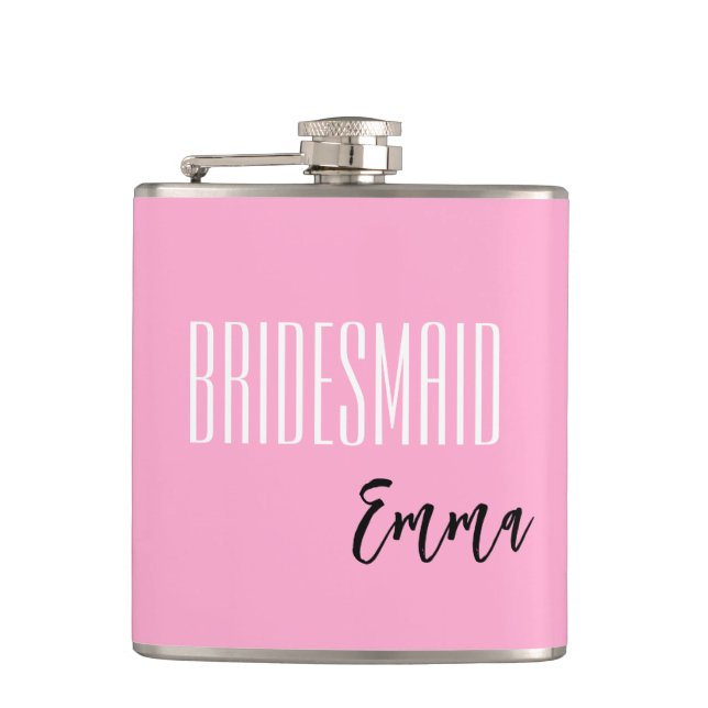Custom Name Bridesmaid Flask (Front)