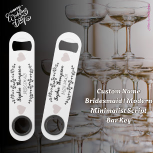 Custom Name Bridesmaid Modern Minimalist Script