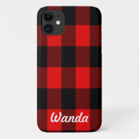 Custom Name Buffalo Plaid